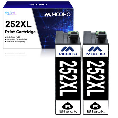 2PK 252XL Replacement For Epson Black Ink Cartridges For WorkForce WF7210 WF7710
