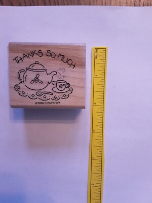 Stampin' Up Wooden Rubber Thanks So Much Stamp