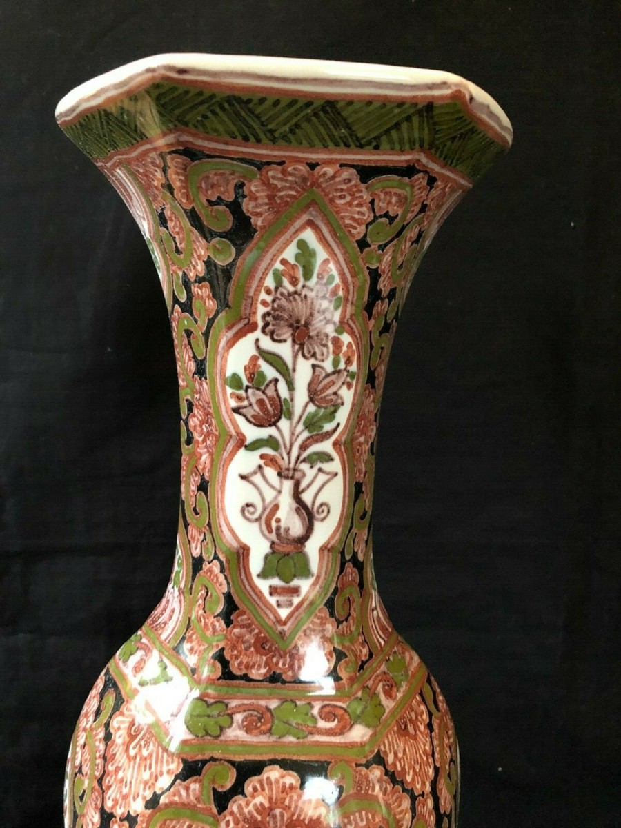  Tichelaar Makkum花器 Antique exceptional large MAKKUM Tichelaar vase . Rare and