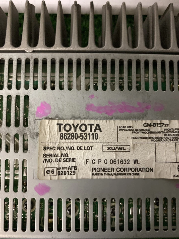 06-08 LEXUS IS250 IS350 AMP Amplificador Pioneer Audio Estéreo Sonido 86280-53110 OEM Foto 4 de 4