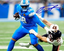 Penei Sewell Auto 8x10 Signed Detroit Lions Reprint Photo Touchdown Bears