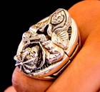 HOT Rings Queen Of Heaven Skull Solid Silver 925 Sterling Solid Gothic Rock Punk