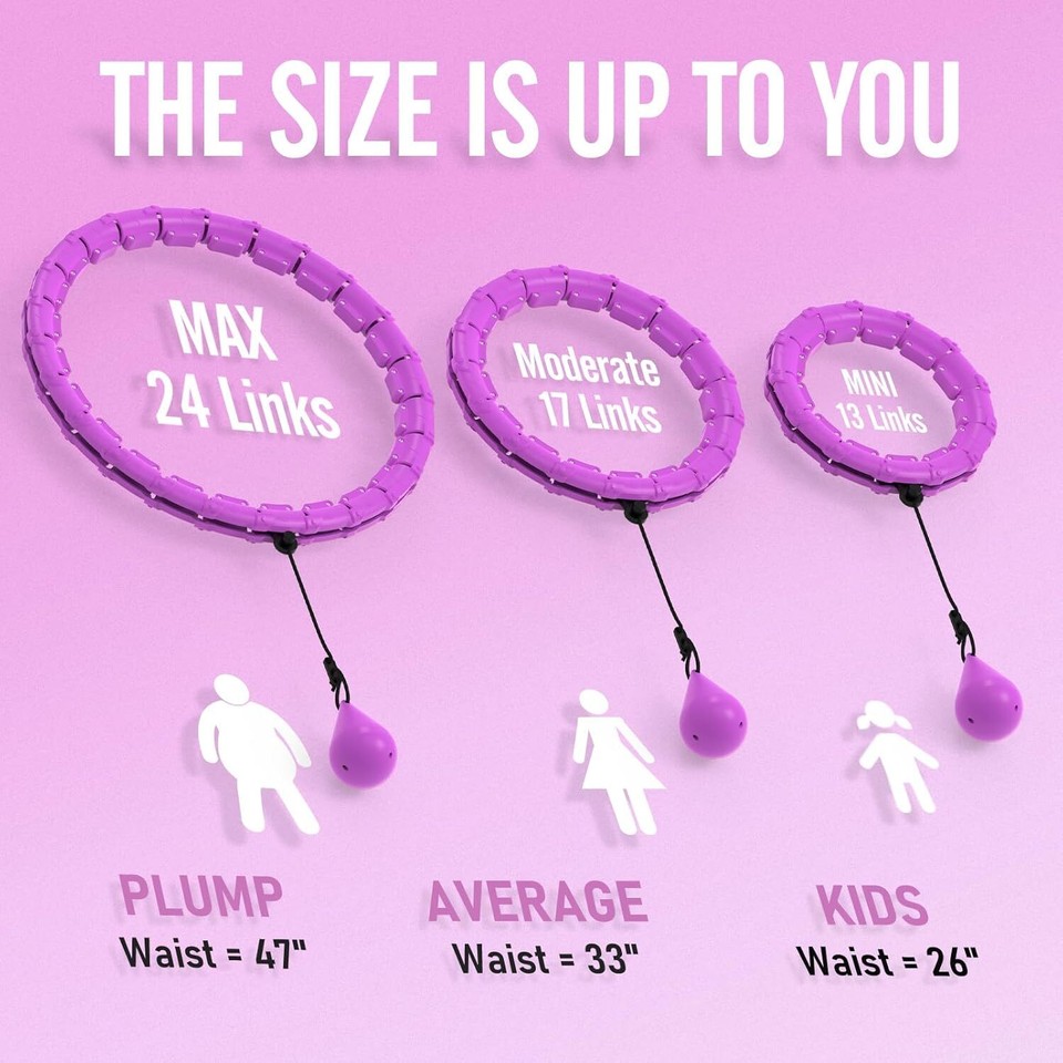 Weighted Hula Circle Hoops for Adults Weight Loss, Infinity Fitness