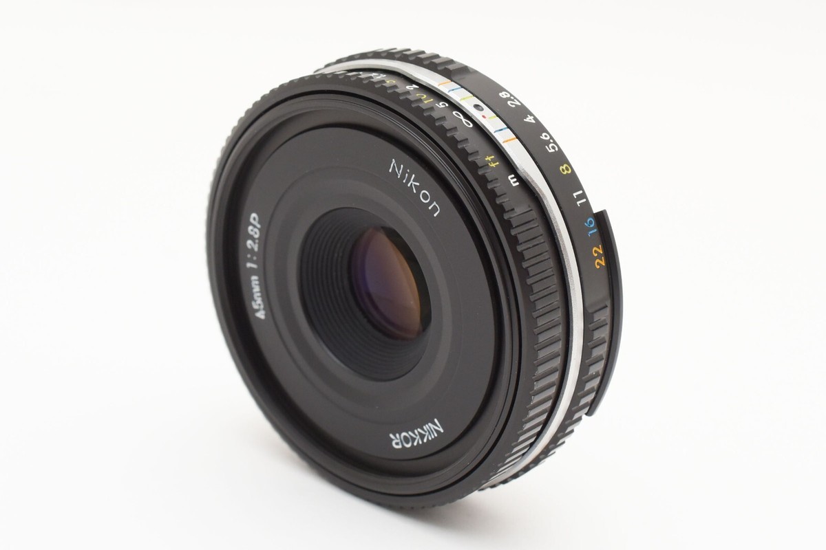 NIKON Ai-S NIKKOR 45mm F2.8 P ブラック Nikon Nikkor 45mm F/2.8 P Ai-S Pancake Lens Black *MINT