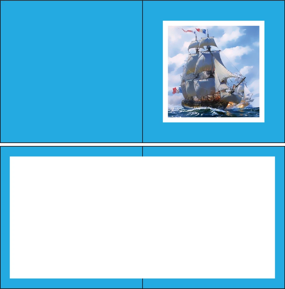 Under Full Sail - set of 12 greeting cards and 12 envelopes - Image 2 of 2
