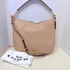 Coach 58036 Chelsea Hobo 32 Leather Shoulder Bag BEECHWOOD Crossbody NEW $325