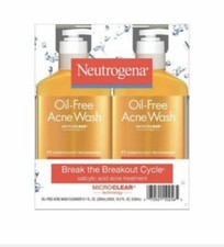 Neutrogena Oil-Free Acne Wash Microclear Technology - 9.1 fl oz, Pack of 2