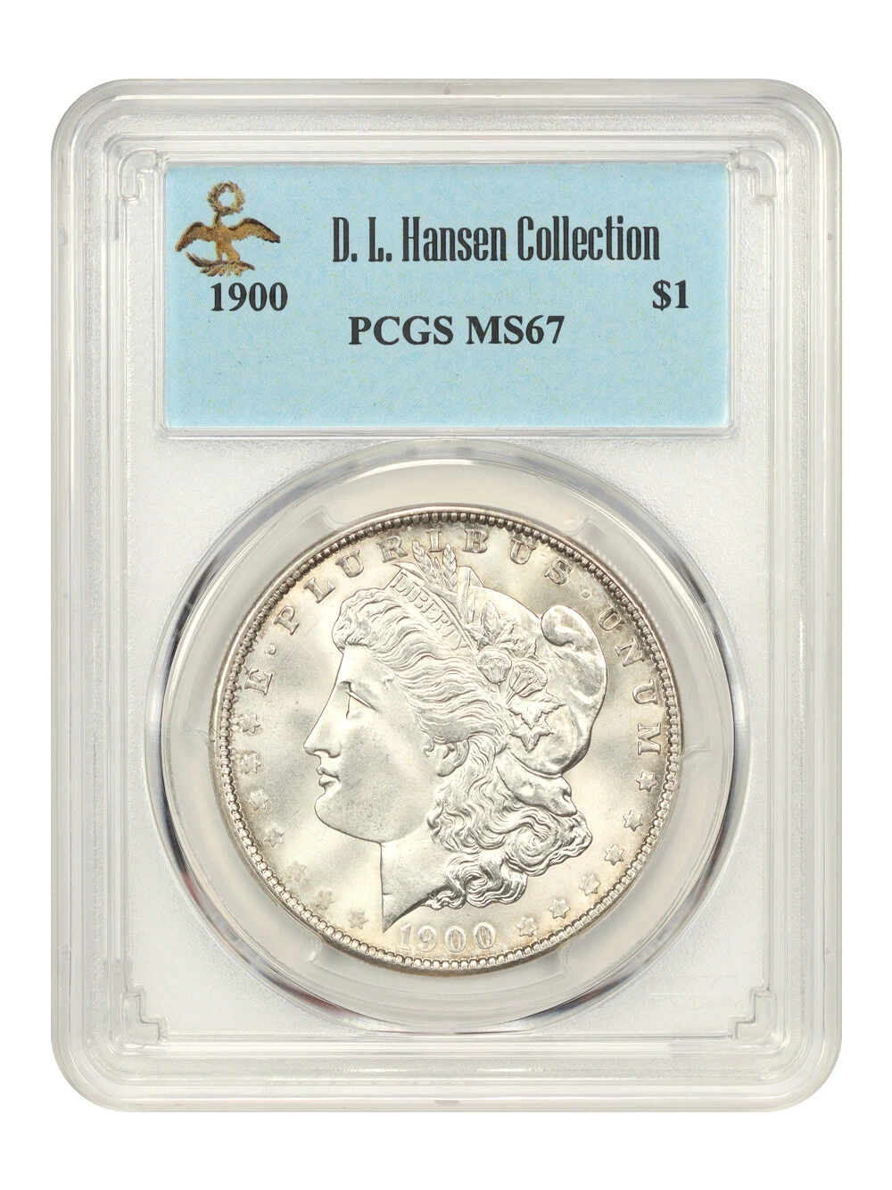1900 $1 PCGS MS67 ex: D.L. Hansen