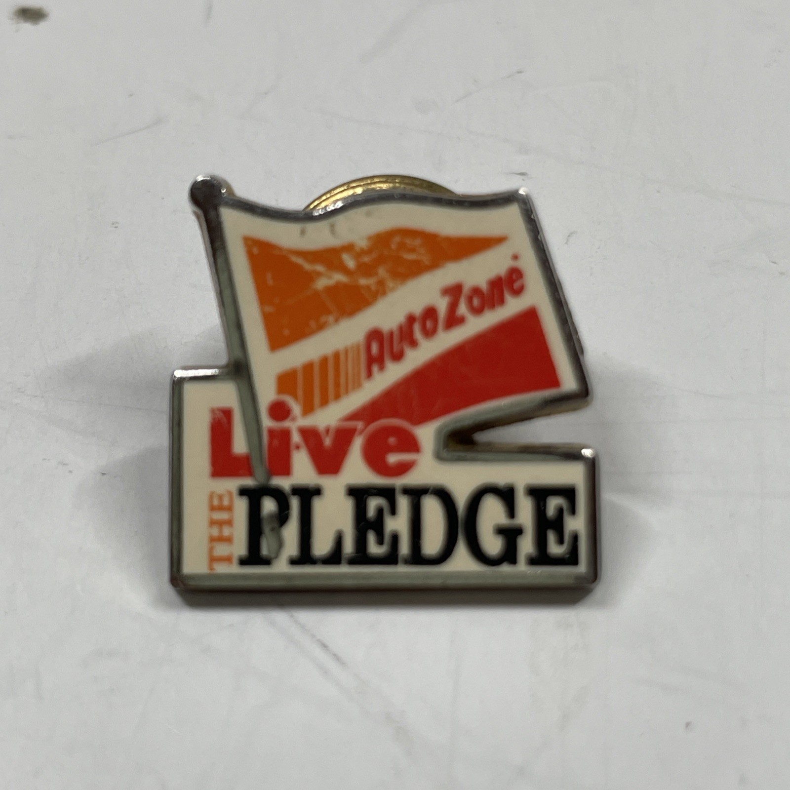 AutoZone Live The Pledge Pin Employee Recognition Award Vintage Promotional