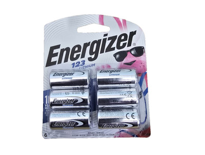 Energizer CR123A Lithium Battery 3V 6 Pack Exp 2035 Factory Sealed
