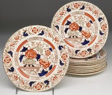 Burgess Leigh Burleigh Ware Gordon Rust Imari Bread Plates 6"