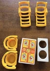 VTG Fisher Price Little People White Picnic Table & Bench 2 Chairs 2 Loungers
