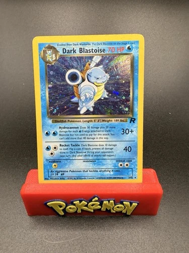 Dark Blastoise 2000 Pokemon Team Rocket Holo-Foil Rare #3/82 (MP) SWIRL See Pics