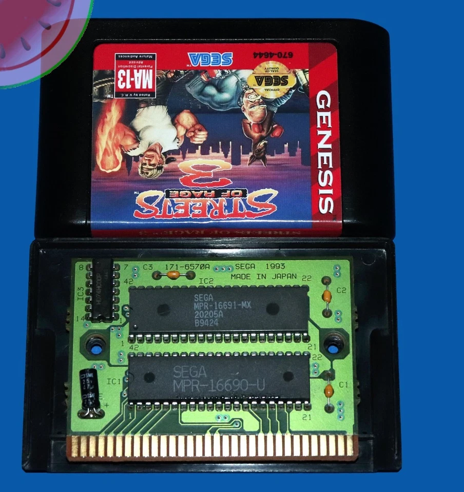 PROBADO Sega GENESIS Auténtico STREETS OF RAGE 3 Completo con NUEVO Caja y Manual Foto 4 de 4
