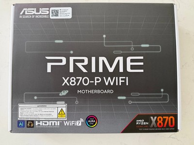 ASUS PRIME X870-P WIFI ATX DDR5 Motherboard WiFi 7 Socket AM5 HDMI Aura Sync