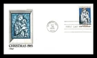 1985 CHRISTMAS FIRST DAY COVER MADONNA CHILD USA 22 COLLINS HAND