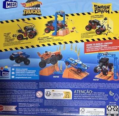 MEGA Hot Wheels Monster Trucks Smash & Crash Tiger Shark Chomp Course 245 PCS
