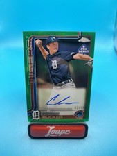 Carson Rucker 2025 Topps Pro Debut Green Refractor Auto 42/99 #PDC-134 Tigers