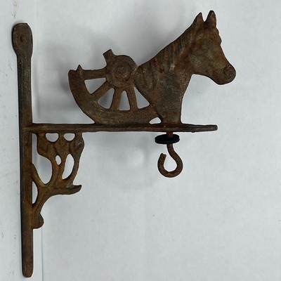 Cast iron Equestrian Horse Shelf Brackets country Decor Corbel Plant Hanger K1