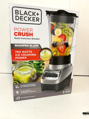 BLACK+DECKER PowerCrush Multi-Function Blender 6-Cup Glass Jar 4 Speed