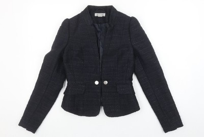 Schwarzer Anzugblazer Damen UK-Größe 4 H&M Regular