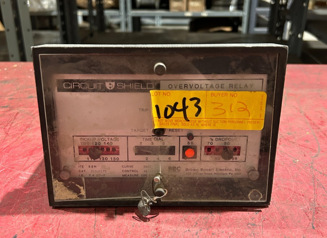 USED ABB CIRCUIT SHIELD OVERVOLTAGE RELAY 211U0175