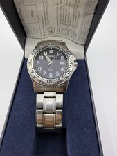 Seiko Solar V145-0AB0 Men’s Watch 100M Black Dial Boxed Working 2002