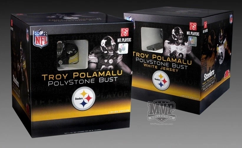 Jersey NEGRO Troy Polamalu Steelers NFL #43 MVP Colección Polystone Edición Limitada Foto 4 de 4
