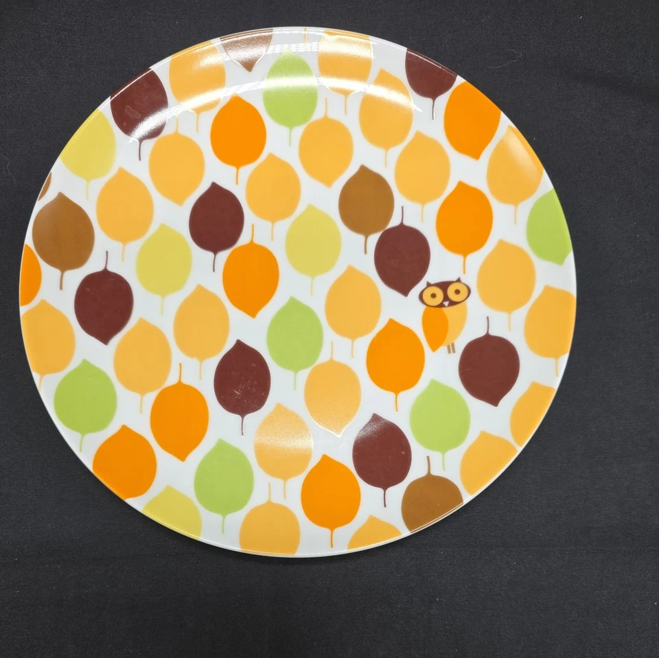 Juego de 11 ensaladas Rachael Ray Little Hoot Owl marrón verde amarillo naranja otoño Foto 2 de 3