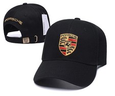 Porsche Outdoor Sports Baseball Cap Embroidered Adjustable Size Black