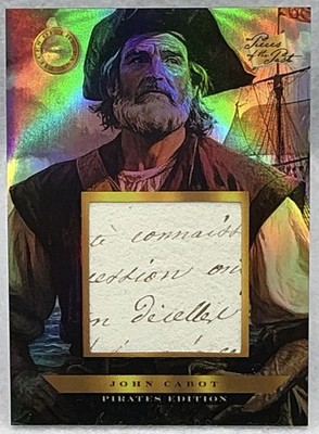 2025 Pieces Of The Past Pirates John Cabot Hand Written Document Relic