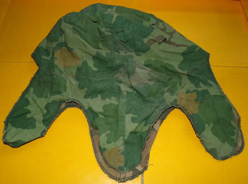 ARMEE AMERICAINE U.S :COUVRE CASQUE US M1 WOODLAND REVERSIBLE TAMPON 1974 - Photo 2/4