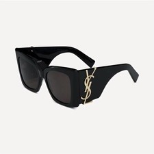 Saint Laurent SL M119 BLAZE-001 Women's Oversized Black Sunglasses