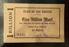 Germany 1 Billion Mark notgeld 1923 Duderstadt, XF