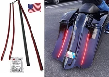 Bagger Stretched Fender Flex LED Taillight Strip Kit, 19", Smoked Lens, Pair