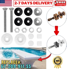 Diving Board Mounting Kit for S.R.Smith 6/8/10ft Two Hole Bolts Washers Nut Caps
