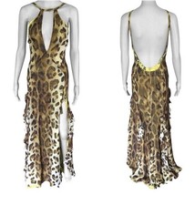 Gianni Versace F/W 2001 Vintage Plunged Backless Dress Gown