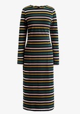 J. Crew Long Sleeve Striped Midi Dress Multicolor Cotton Size 4 (like 6) Women’s