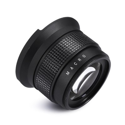 Black 58mm 0.35X Fisheye Camera Lens Wide Angle For Canon Rebel T7 EOS 80D 70D