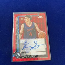 Kobe Sanders 2025-26 Topps Chrome Rookie #TCAR-KS Red Auto #1/5 SSP
