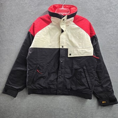 VINTAGE REI Men Jacket M Black Nylon Polyolefin Insulated Colorblock Ski 90s