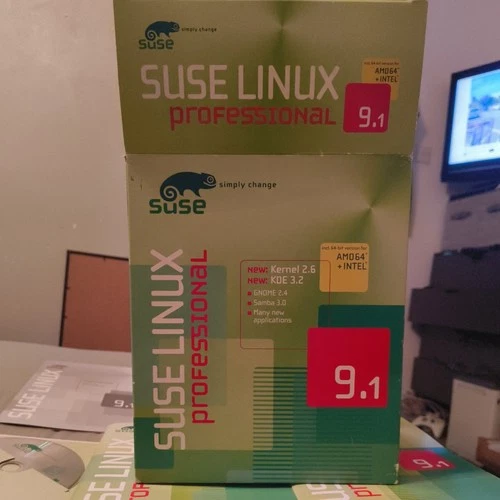 NOVELL SUSE LINUX PROFESSIONAL 9.1 OPERATING SYSTEM OS SOFTWARE Guide Retail Box