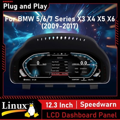 Für BMW 5/6/7er X3 X4 X5 X6 12.3'' Nachrüstun Digital Tacho LCD Kombiinstrument