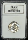 1947 S ** Washington Silver Quarter ** NGC MS66 W ** White Designation **