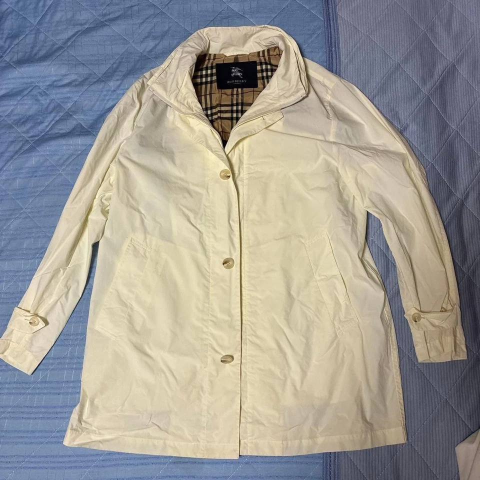Survêtement trench Burberry blanc en nylon taille L pour hommes - Photo 1/4
