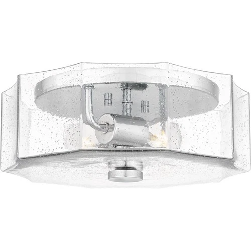 Polished Chrome Two Light Flush Mount from the Quoizel Flush Mount Collection - Picture 1 of 7