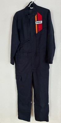 Vintage JDM ENEOS Coveralls Workwear Navy tsunagi Long-Sleeve #26051601
