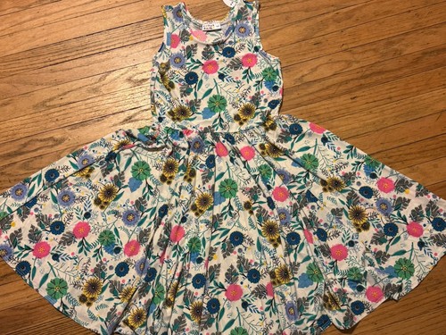 Dot Dot Smile Girls Tank Dress Twirl Wild Flower Floral New SZ 8/10