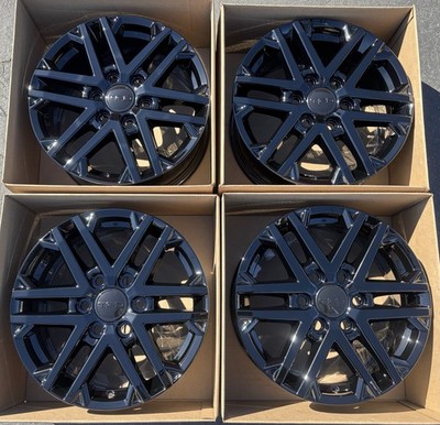 18  Toyota Tundra Sequoia Gloss Black Wheels Rims Factory Oem 95296 Set 4