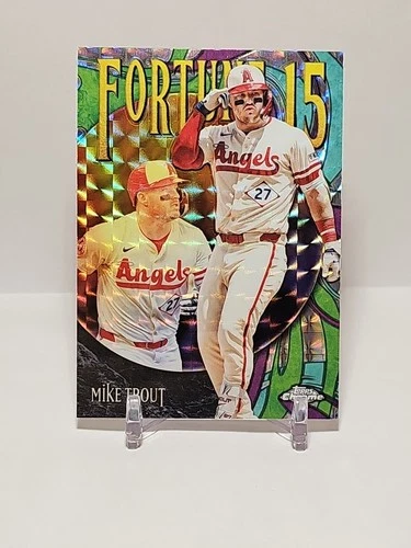 2025 Topps Chrome Update Series - Fortune 15 Mike Trout #F15-3